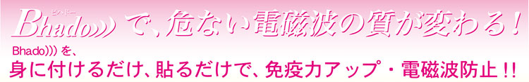 電磁波 静電気 防止 対策 免疫力アップ Bhado